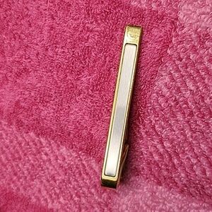 Dunhill pin Clip Bar color Silver and Gold 💯 Authentic
